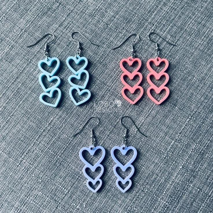 Triple Heart Dangles